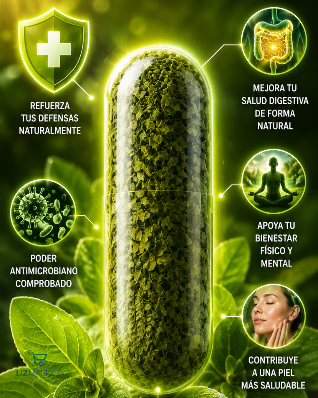 Aceite de orégano y semilla negra PREMIUM (90 cápsulas)