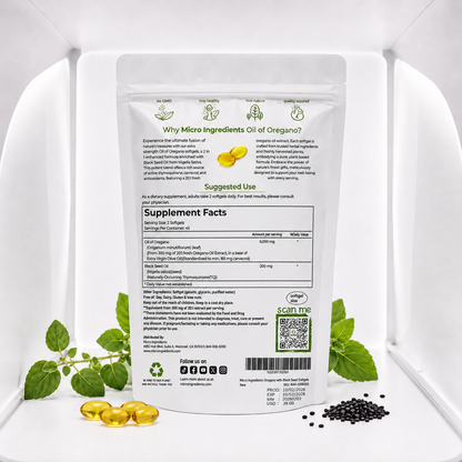 Aceite de orégano y semilla negra PREMIUM (90 cápsulas)