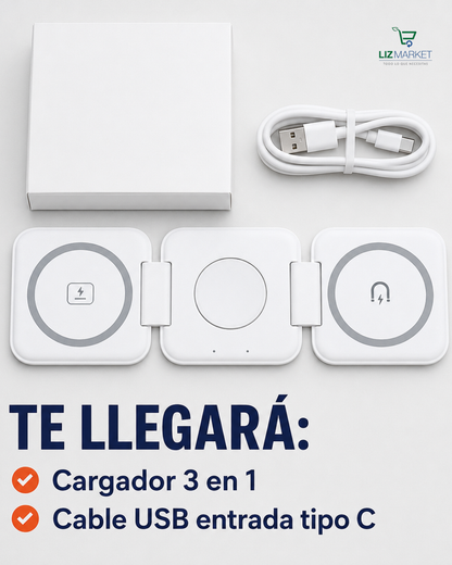 Cargador Inhalámbrico 3 en 1