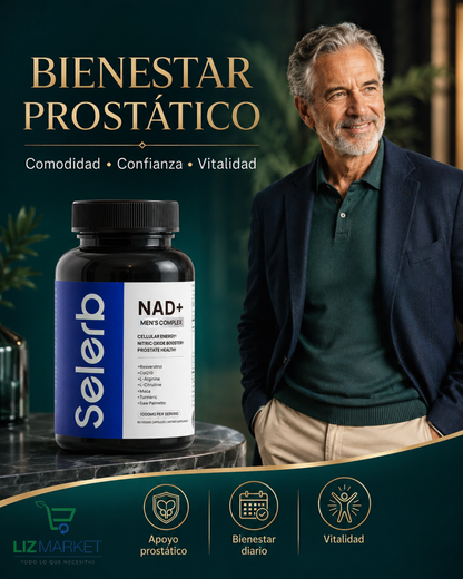 Selerb NAD+ para hombres: energía, vitalidad y bienestar